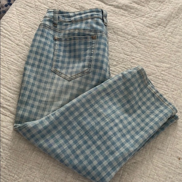 Baccini Plaid Capris sz 10  71 % Cotton - Picture 1 of 4